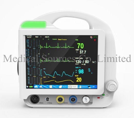 (MS-8700) Pantalla táctil a color de 12.1 'Monitor de paciente Etco2 SpO2 multiparámetro